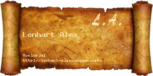 Lenhart Alex névjegykártya